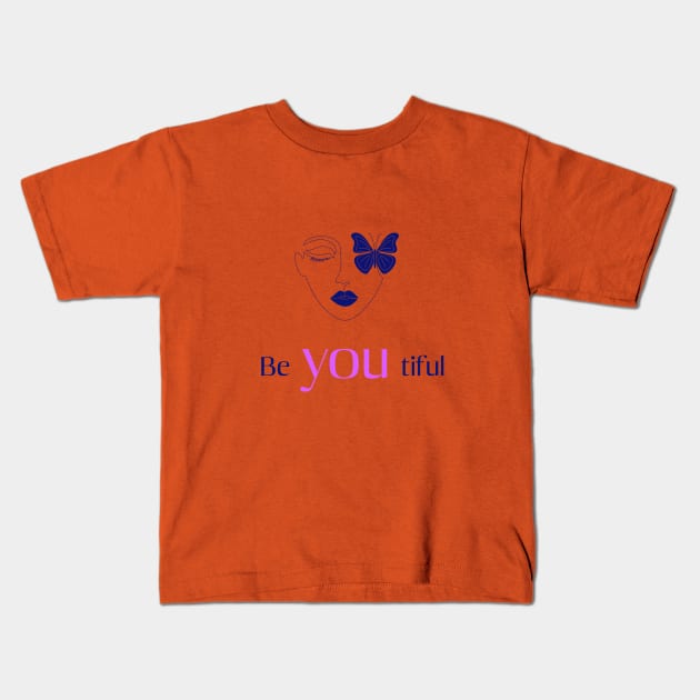 BeYouTiFul, be yourself Kids T-Shirt by TrendsCollection